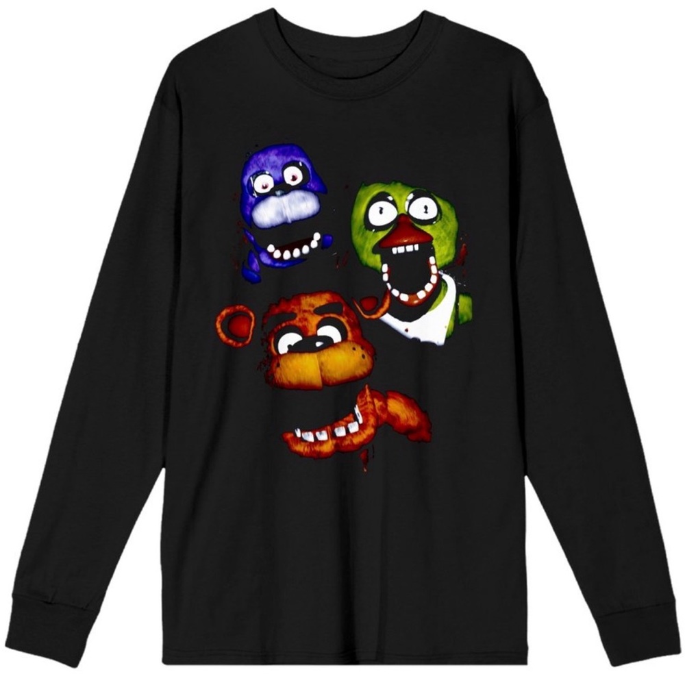 NWOT Black Long Sleeve Five nights at Freddy’s shirt